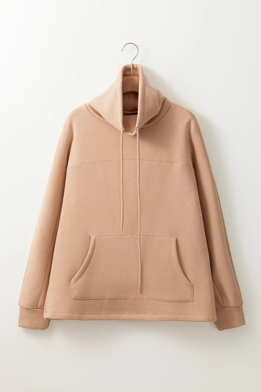 Trendy Dolman Sleeve Drawstring Turtleneck Pullover