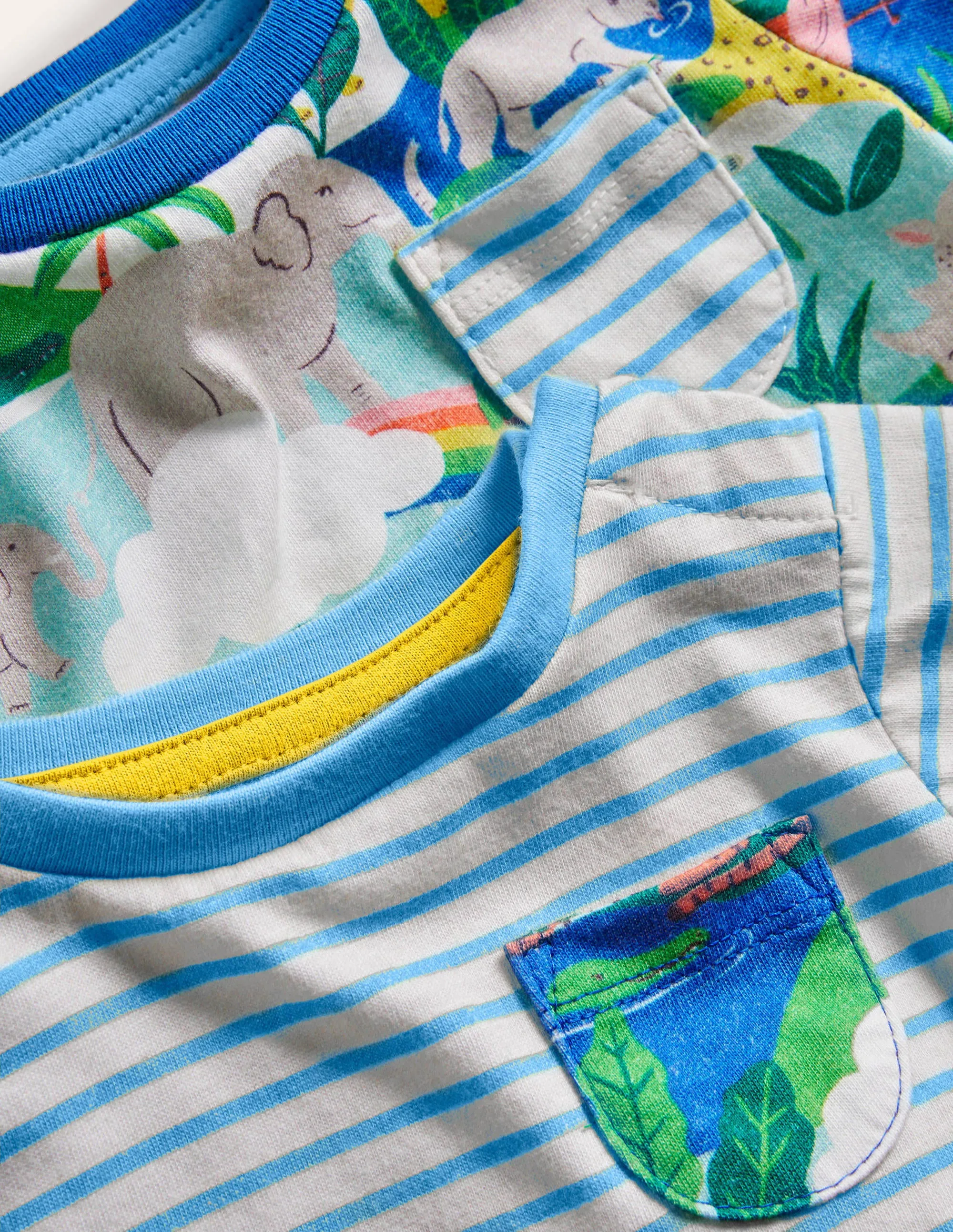 Twin Pack T-Shirts-Multi Rainbow Jungle