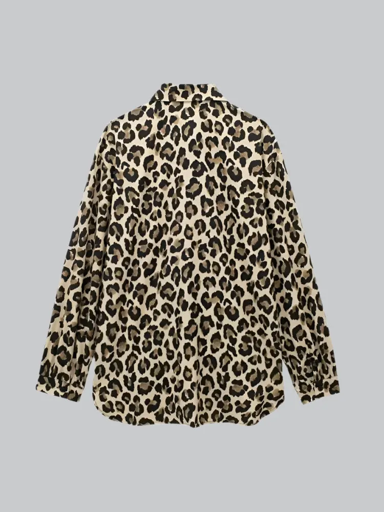 Vera | Chic Leopard Print Button-Up Blouse