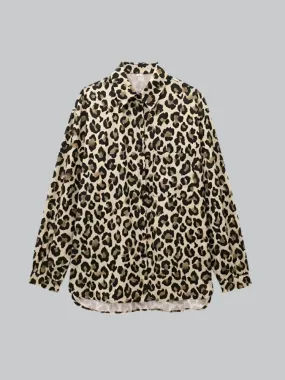 Vera | Chic Leopard Print Button-Up Blouse