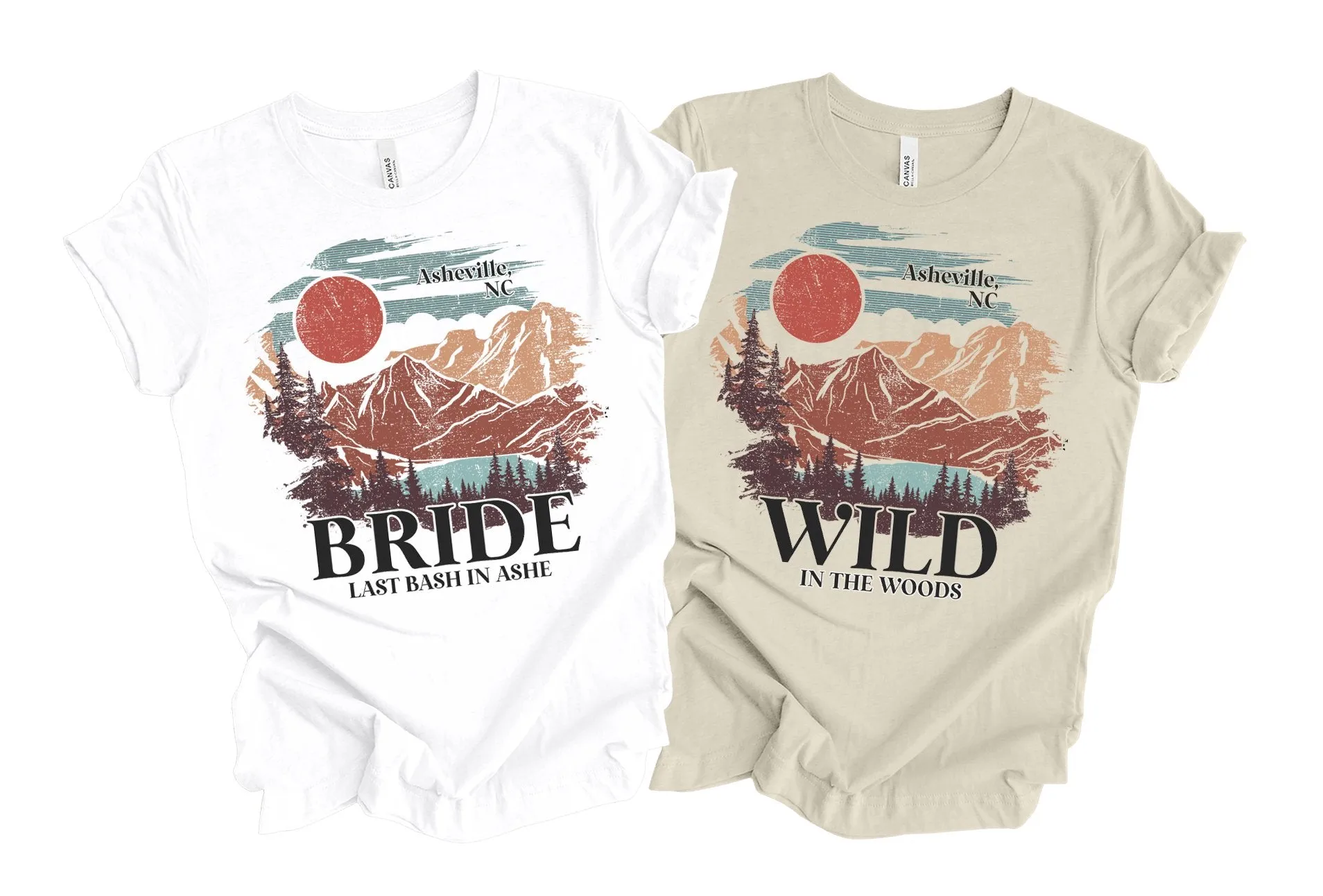 Wild in the Woods Bachelorette Shirts, Bridal Party in Asheville Shirts