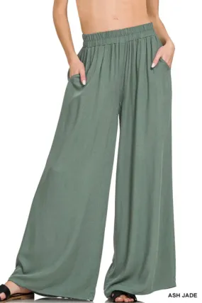 Woven Wide Leg Pant