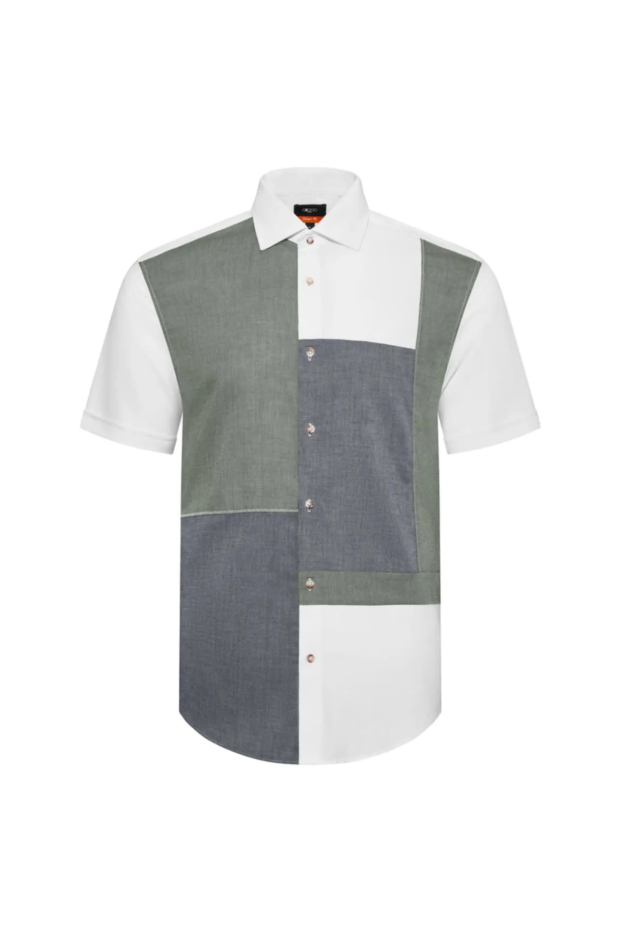 Wrinkle Free Cotton Smart Fit Short Sleeve Oxford Mix Colour Casual Shirt