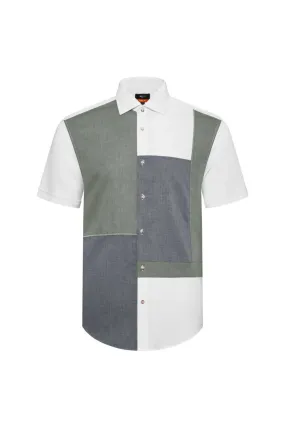 Wrinkle Free Cotton Smart Fit Short Sleeve Oxford Mix Colour Casual Shirt